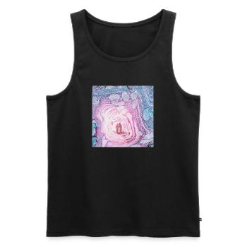 Mystical place - Men's Premium Organic Tank Top - black - Front - AI Model Male 178 light (178cm)