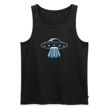 UFO-Liebhaber - Männer Premium Bio Tank Top - Schwarz - Vorne - AI Model Male 178 light (178cm)