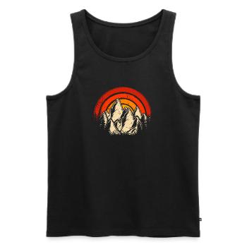 Gebirge - Männer Premium Bio Tank Top - Schwarz - Vorne - Michal (187cm)