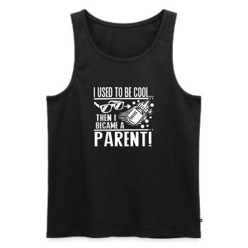 I Used To Be Cool Eltern Humor Baby Design - Männer Premium Bio Tank Top - Schwarz - Vorne - AI Model Male 178 light (178cm)