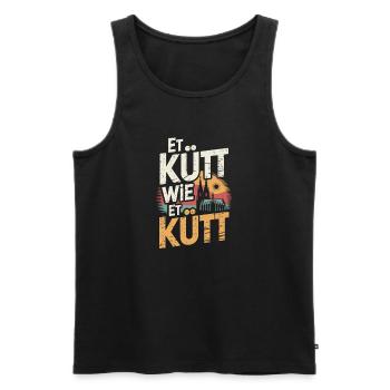 Köln Et Kütt Wie Et Kütt Kölner Grundgesetz Kölsch - Männer Premium Bio Tank Top - Schwarz - Vorne - Michal (187cm)