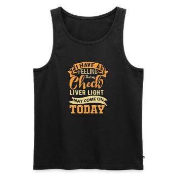 Check Liver Light – Lustiges Bier-Motiv - Männer Premium Bio Tank Top - Schwarz - Vorne - AI Model Male 178 light (178cm)