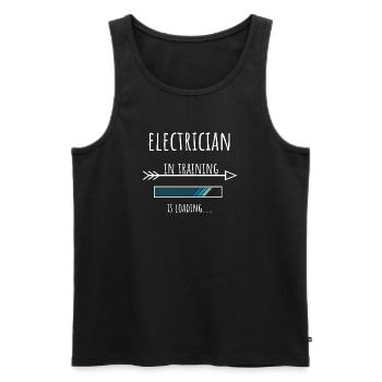 Electricien en formation Profession Cadeau - Débardeur bio Premium Homme - noir - Devant - Michal (187cm)