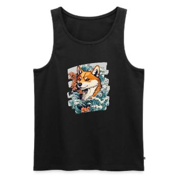 Shiba Inu - Débardeur bio Premium Homme - noir - Devant - Michal (187cm)