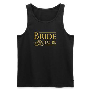 Bride Wedding Fiancée - Men's Premium Organic Tank Top - black - Front - AI Model Male 178 light (178cm)