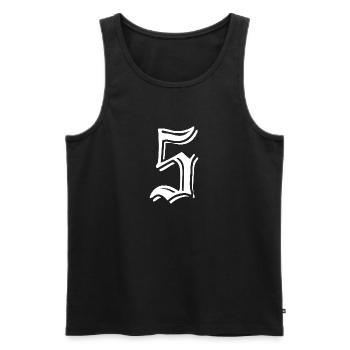 Five - Men's Premium Organic Tank Top - black - Front - Michal (187cm)