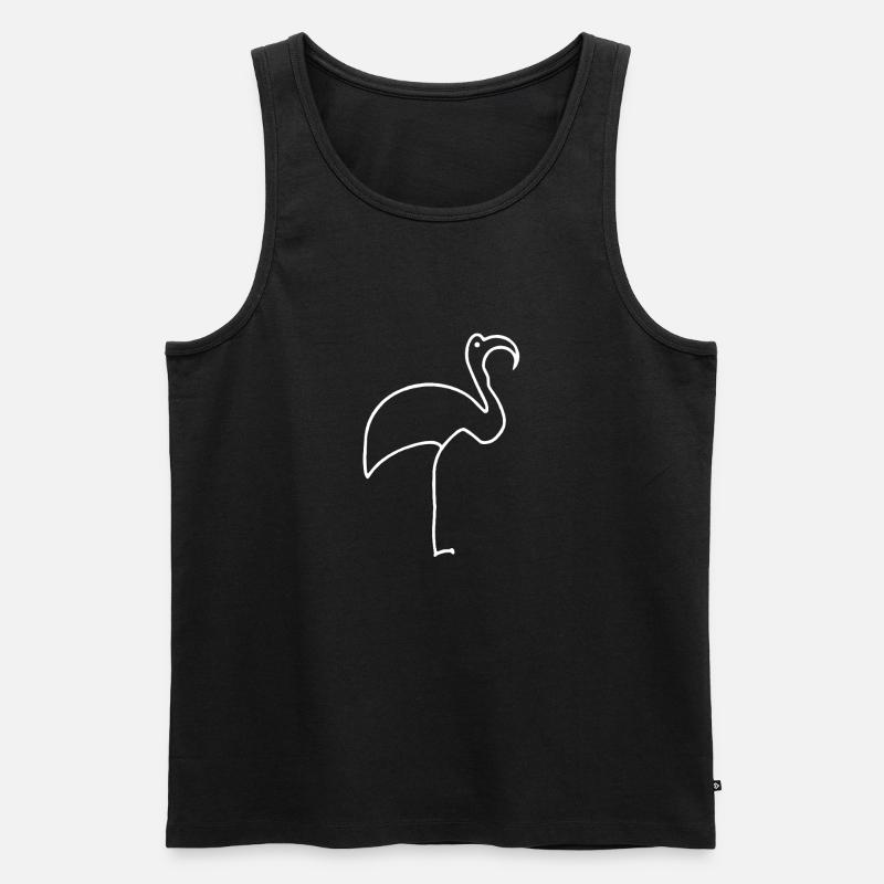 Flamingo - Männer Premium Bio Tank Top - Schwarz