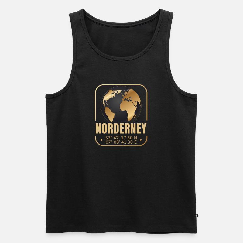 Norderney - Männer Premium Bio Tank Top - Schwarz