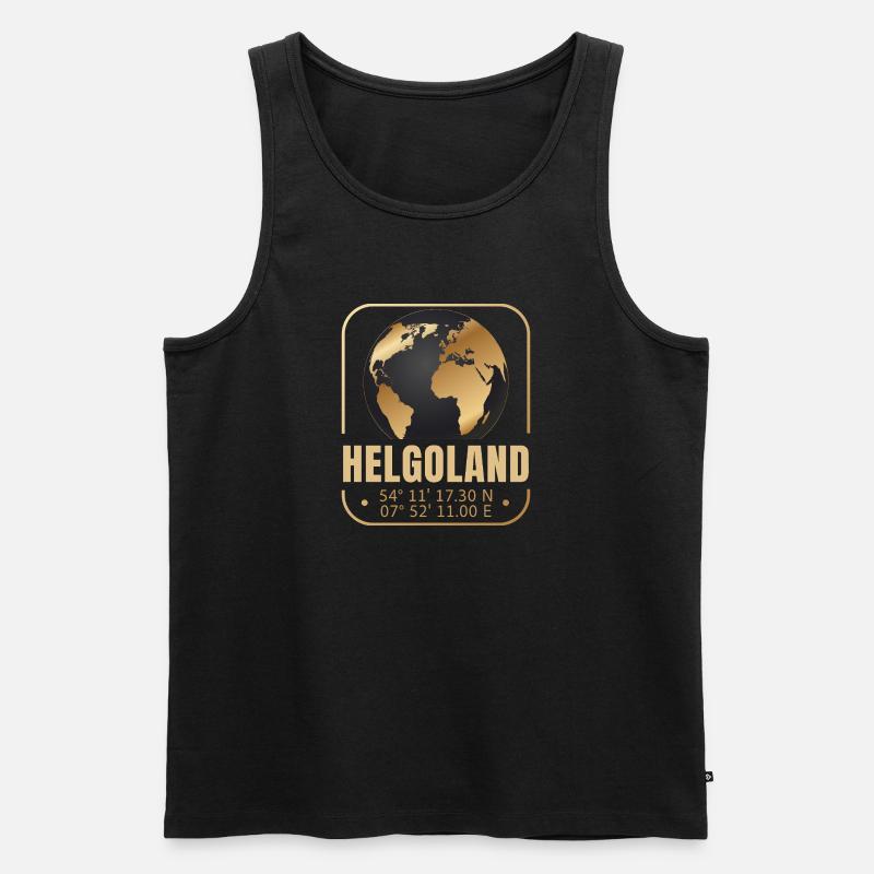 Helgoland - Männer Premium Bio Tank Top - Schwarz