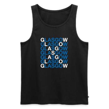 GLASGOW Drapeau de l’Écosse - Débardeur bio Premium Homme - noir - Devant - AI Model Male 178 light (178cm)