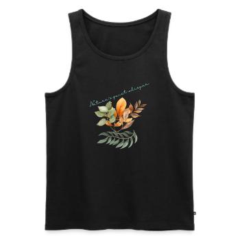 Nature Whisper - Männer Premium Bio Tank Top - Schwarz - Vorne - AI Model Male 178 light (178cm)