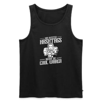 Wir Nutzten Hashtags Bach Mozart Beethoven Händel - Männer Premium Bio Tank Top - Schwarz - Vorne - Michal (187cm)