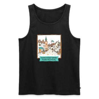 Fête de la cuisine de rueval - Débardeur bio Premium Homme - noir - Devant - Michal (187cm)