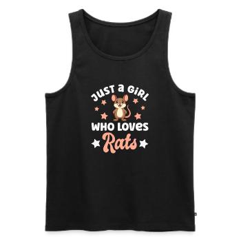Rat - Débardeur bio Premium Homme - noir - Devant - AI Model Male 178 light (178cm)