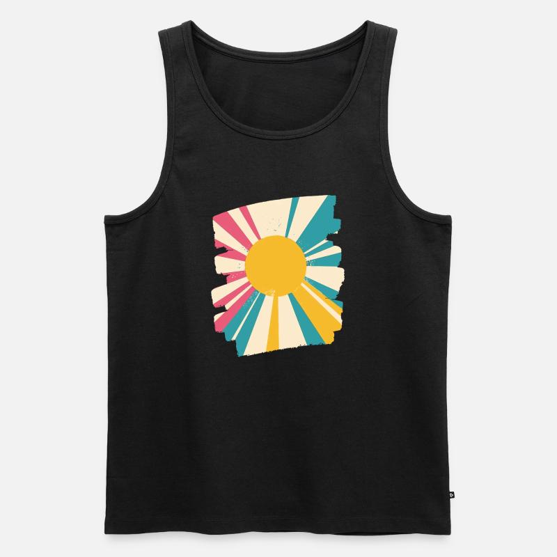 Sommer Sonne - Männer Premium Bio Tank Top - Schwarz