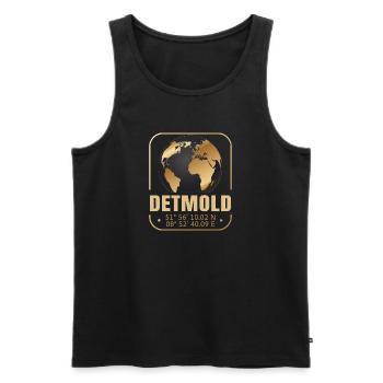 Detmold - Männer Premium Bio Tank Top - Schwarz - Vorne - Michal (187cm)