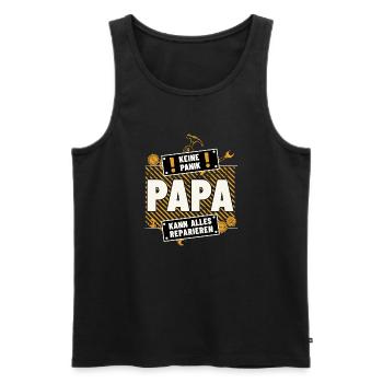 Papa kann alles - Männer Premium Bio Tank Top - Schwarz - Vorne - AI Model Male 178 light (178cm)