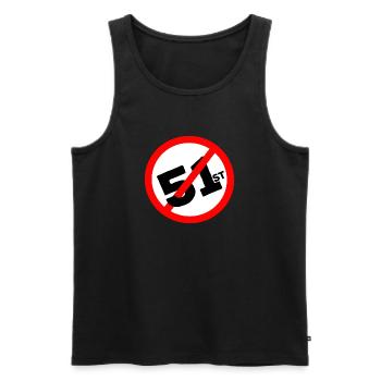 51st State No Way - Men's Premium Organic Tank Top - black - Front - AI Model Male 178 light (178cm)