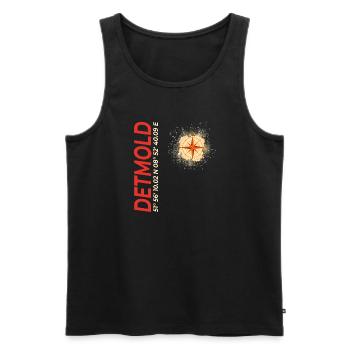 Detmold - Männer Premium Bio Tank Top - Schwarz - Vorne - Michal (187cm)