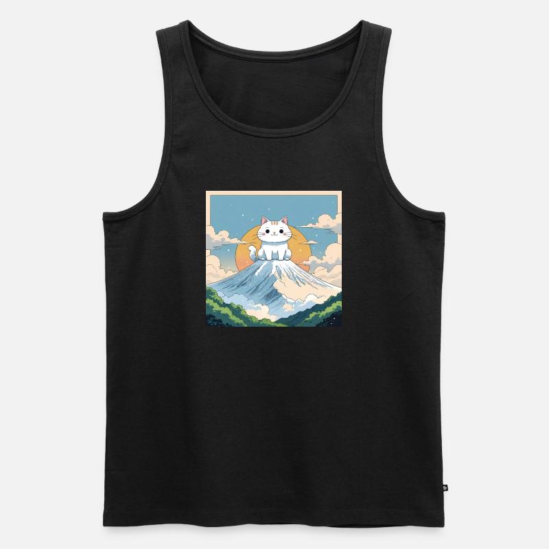 Fuji Kitten - Männer Premium Bio Tank Top - Schwarz