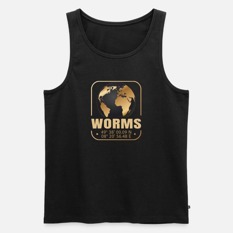 Worms - Männer Premium Bio Tank Top - Schwarz