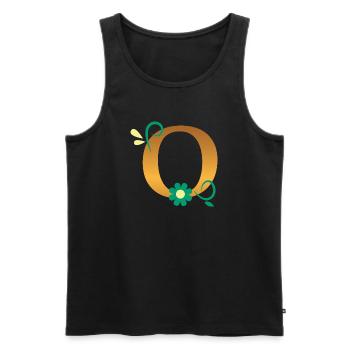 O - Men's Premium Organic Tank Top - black - Front - AI Model Male 178 light (178cm)