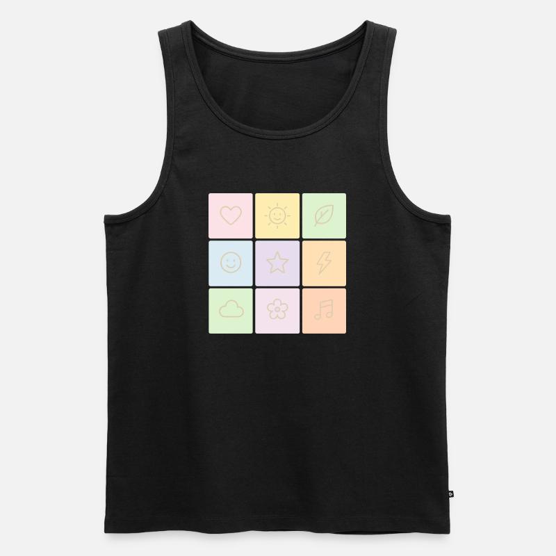 Pastel Bento Vibes - Men's Premium Organic Tank Top - black