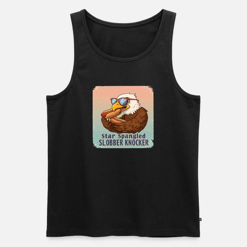 Star Spangled Slobber Knocker - Männer Premium Bio Tank Top - Schwarz