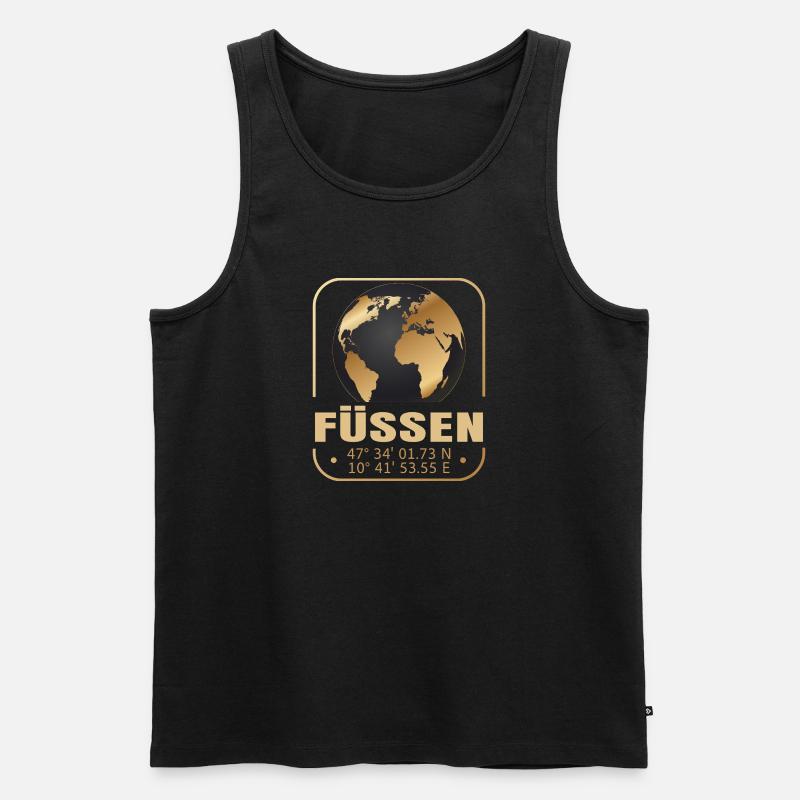 Füssen - Männer Premium Bio Tank Top - Schwarz