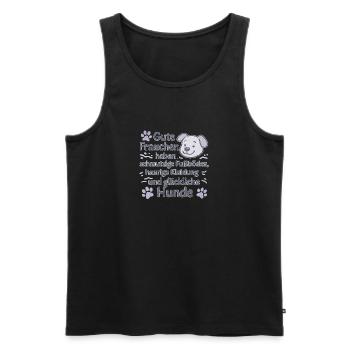 Gute Frauen Hundeliebe und Chaos - Männer Premium Bio Tank Top - Schwarz - Vorne - Michal (187cm)