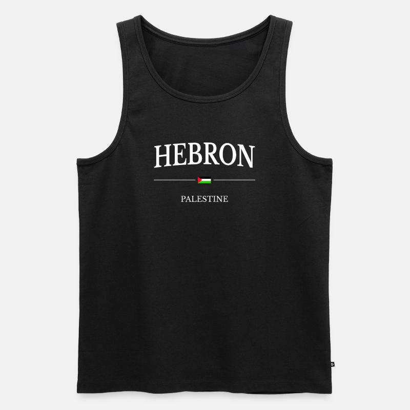 Hebron Flagge Palästina - Männer Premium Bio Tank Top - Schwarz