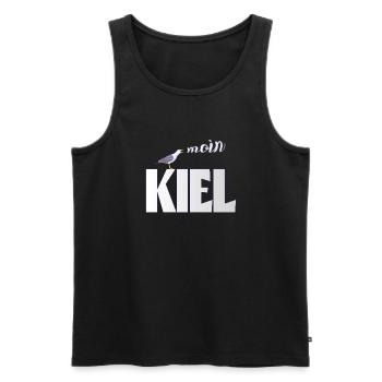 Kiel Möwe & Moin Design - Männer Premium Bio Tank Top - Schwarz - Vorne - Michal (187cm)