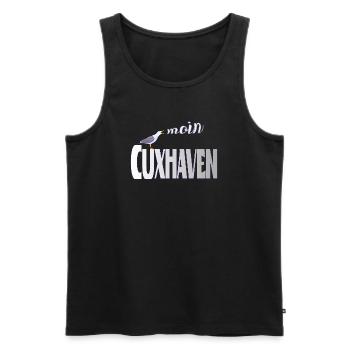Cuxhaven Möwe & Moin Design - Männer Premium Bio Tank Top - Schwarz - Vorne - Michal (187cm)
