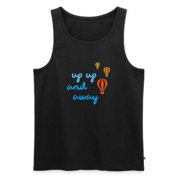 Ballonfahrt up away Himmel Reise Reisefieber - Männer Premium Bio Tank Top - Schwarz - Vorne - AI Model Male 178 light (178cm)