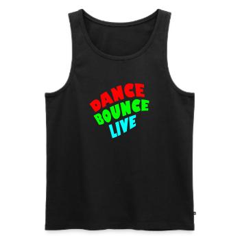 Dance Bounce Live 3-color - Men's Premium Organic Tank Top - black - Front - AI Model Male 178 light (178cm)