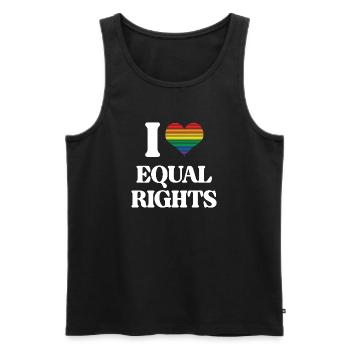 LGBTQ Pride Month - I Love Equal Rights - Men's Premium Organic Tank Top - black - Front - Michal (187cm)