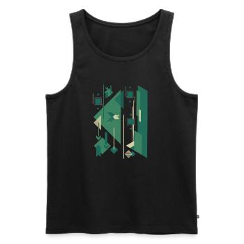 Abstract Gum Figure - Men's Premium Organic Tank Top - black - Front - Michal (187cm)