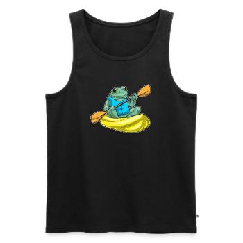 Frosch kleines Boot - Männer Premium Bio Tank Top - Schwarz - Vorne - Michal (187cm)