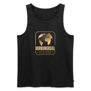 Dornumersiel - Männer Premium Bio Tank Top - Schwarz - Vorne - Michal (187cm)