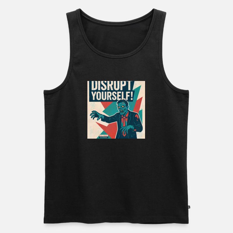 Disrupt Yourself! - Männer Premium Bio Tank Top - Schwarz