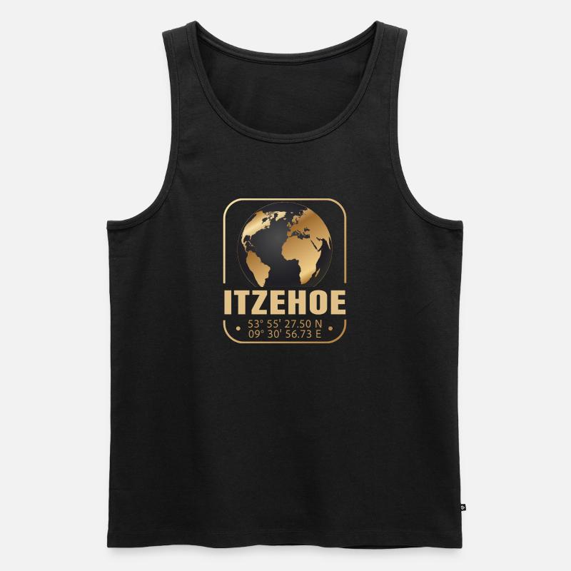 Itzehoe - Männer Premium Bio Tank Top - Schwarz