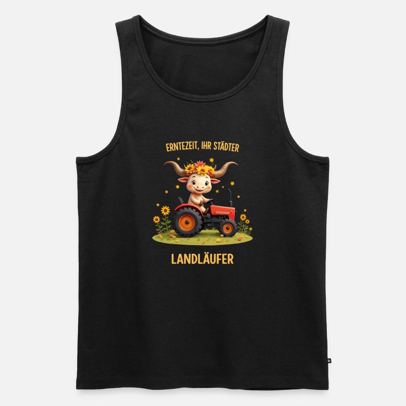 Erntezeit Landläufer - Männer Premium Bio Tank Top - Schwarz