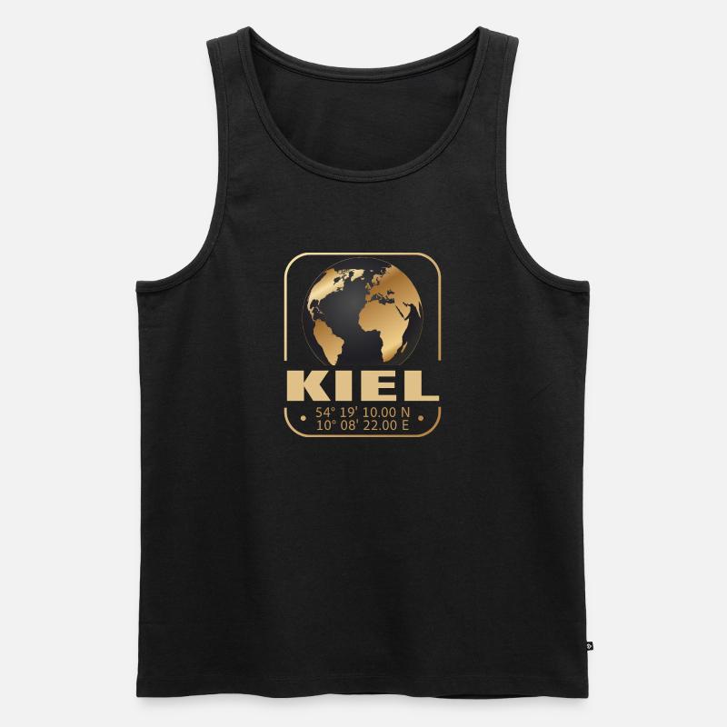 Kiel - Männer Premium Bio Tank Top - Schwarz