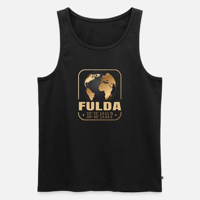 Fulda - Männer Premium Bio Tank Top - Schwarz