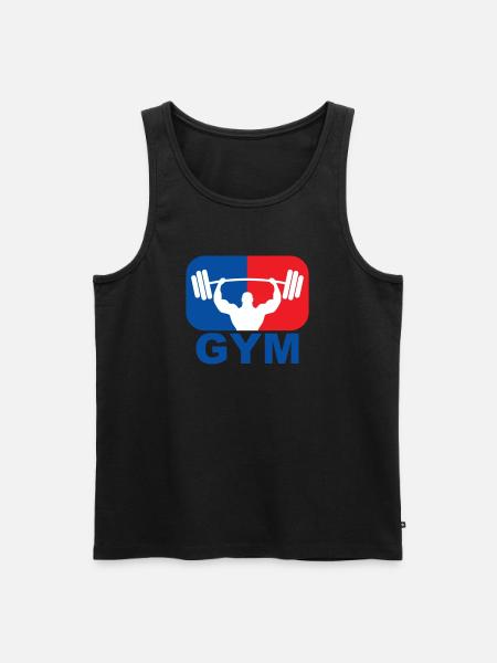 GYM Bodybuilding Weight - Men's Premium Organic Tank Top - black