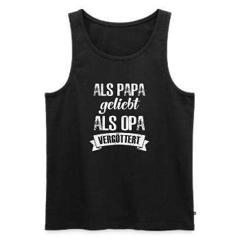 Loved as Dad, Worshipped as Grandpa Shirt - Débardeur bio Premium Homme - noir - Devant - Michal (187cm)