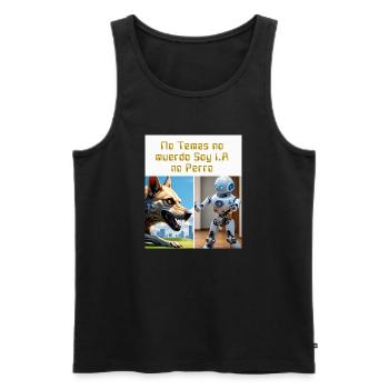 Ami I.A - Men's Premium Organic Tank Top - black - Front - AI Model Male 178 light (178cm)