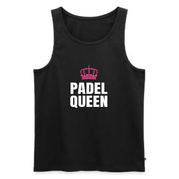 Padel Queen - Men's Premium Organic Tank Top - black - Front - Michal (187cm)