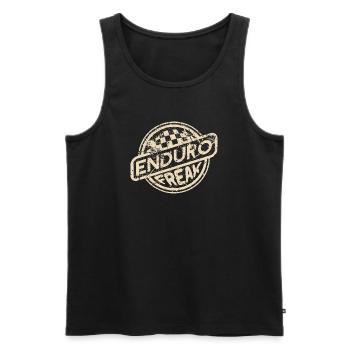Enduro Freak | Retro Design - Men's Premium Organic Tank Top - black - Front - AI Model Male 178 light (178cm)