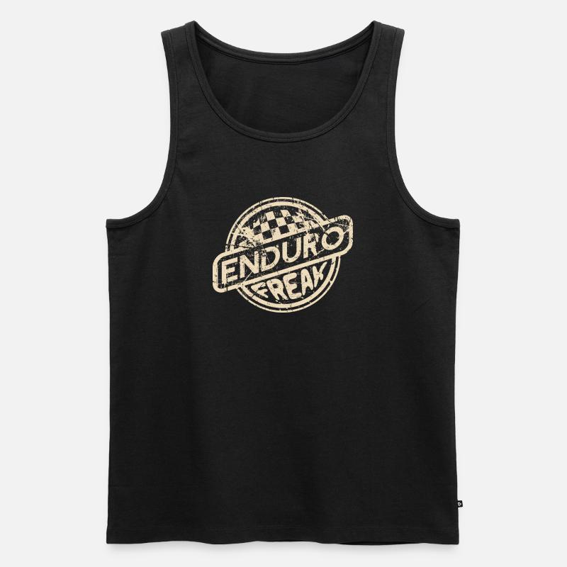 Enduro-Freak | Retro-Design - Männer Premium Bio Tank Top - Schwarz